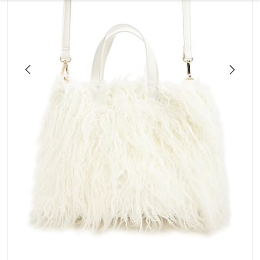Burning Man Fluffy  faux fur tote shoulder strap